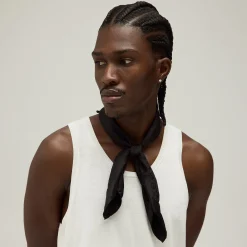 Bandana en soie jacquard monogramme Giorgio Armani & Kith