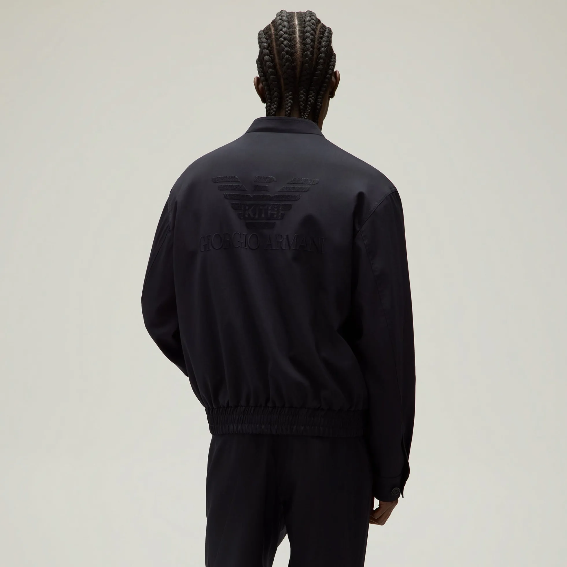 Blouson aviateur sans col Giorgio Armani & Kith