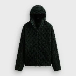 Blouson bomber à capuche court en fausse fourrure Kith