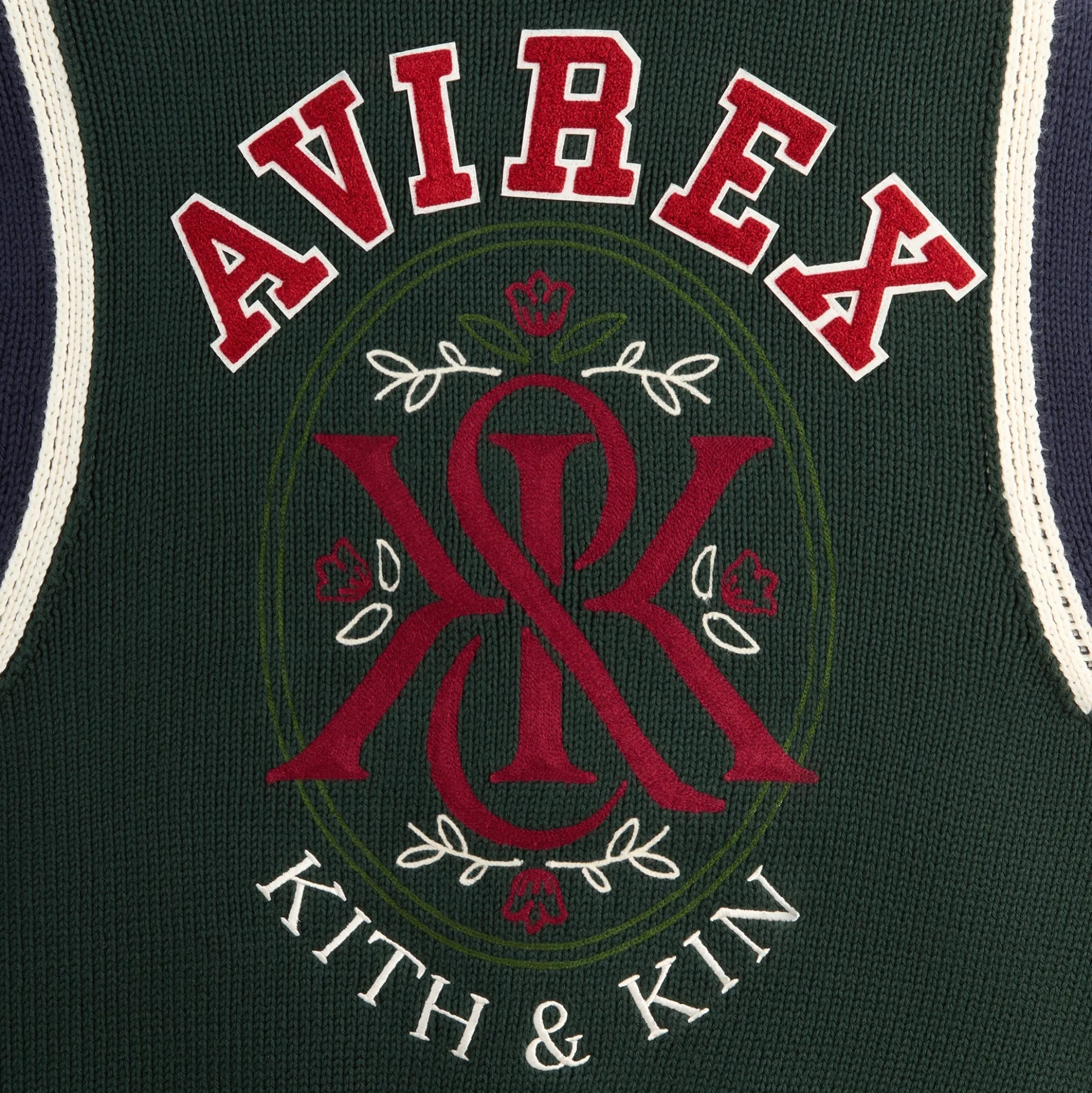 Blouson bomber en maille universitaire Kith for AVIREX Porter