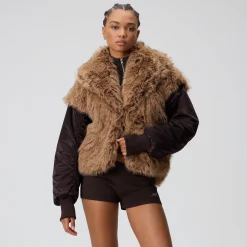 Blouson bomber réversible en fausse fourrure Kith Senna pour femme