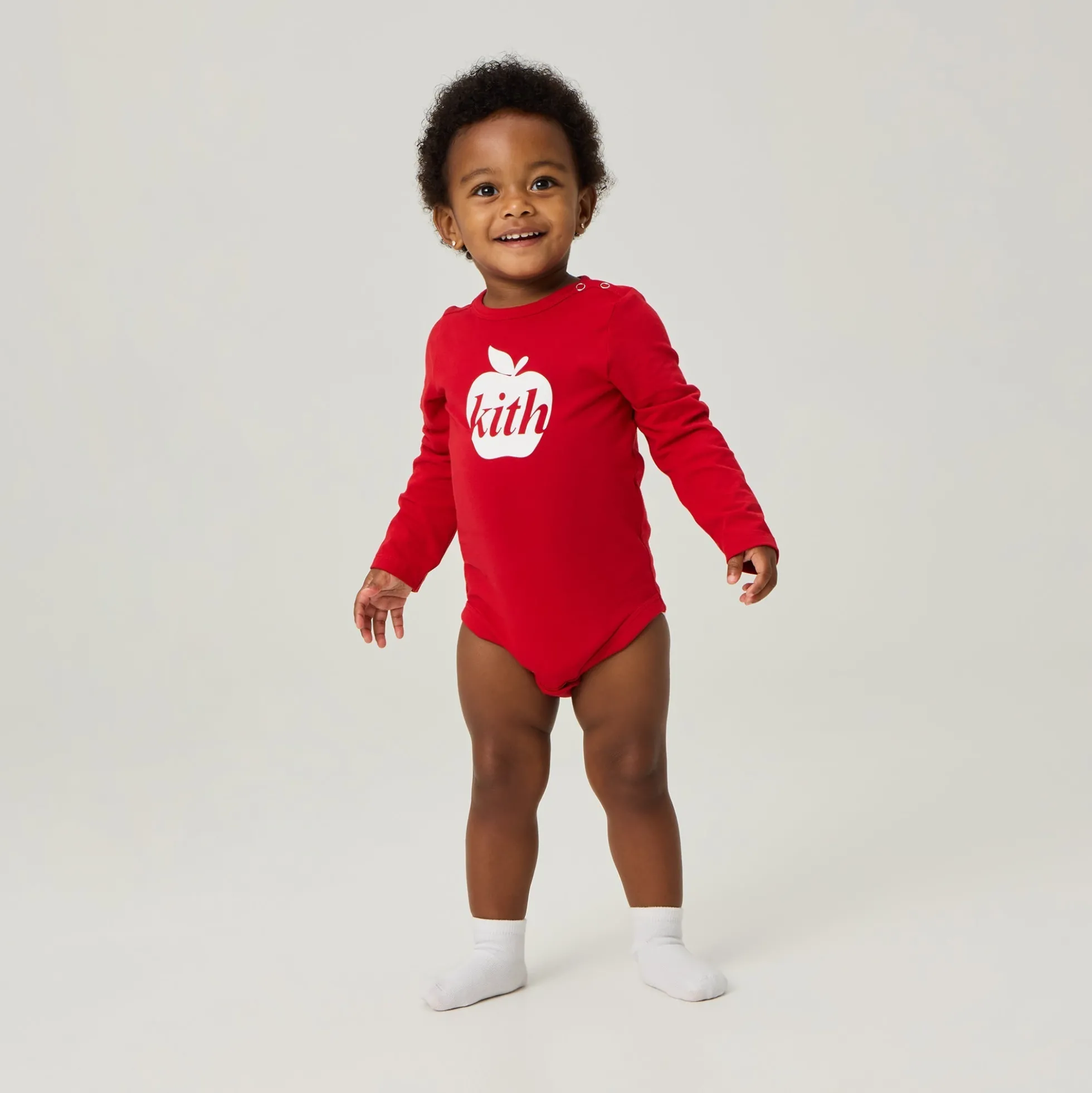 Body à manches longues Kith Baby avec logo pomme