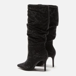 Bottines Geni Studio en daim noir ornées de cristaux