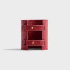 Bougeoir ajustable en cuir Saffiano monogrammé Kith