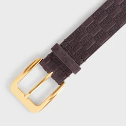 Ceinture en cuir suédé monogramme Kith
