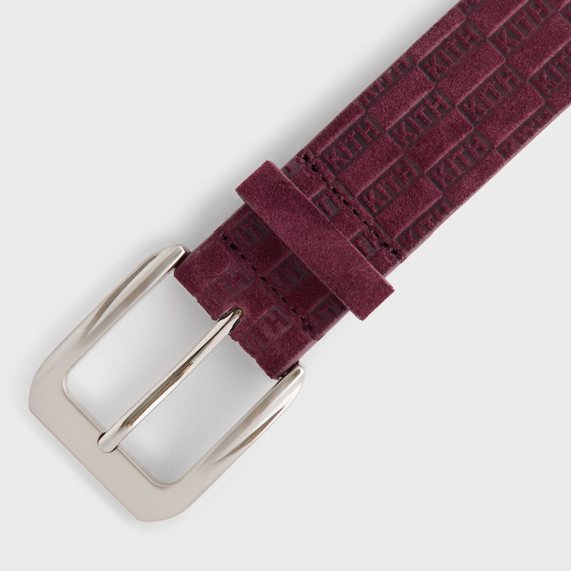 Ceinture en cuir suédé monogramme Kith