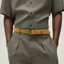 Ceinture réversible en daim Giorgio Armani & Kith