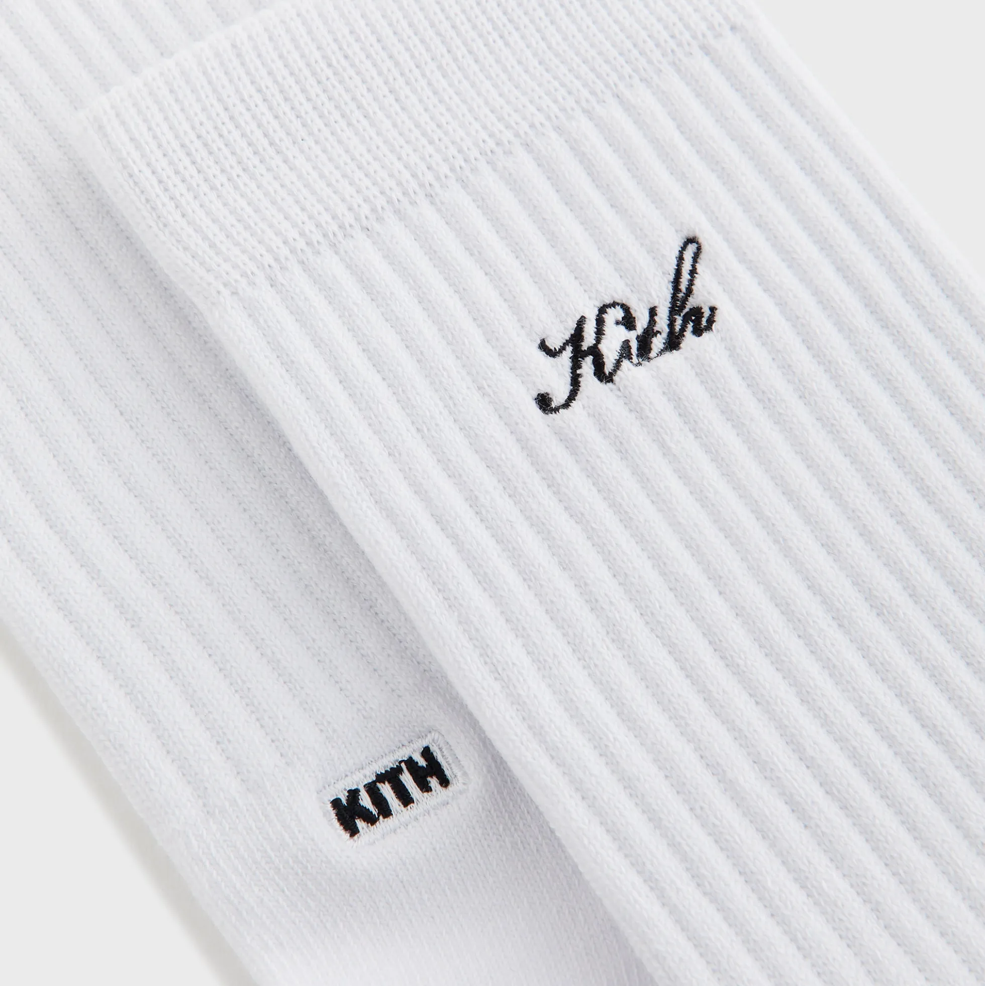 Chaussettes Kith pour femme, modèle classique Script, lot de 3, blanches