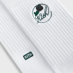 Chaussettes montantes en coton Kith Rose Script