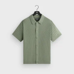 Chemise boutonnée à rayures en tricot Kith Rhys