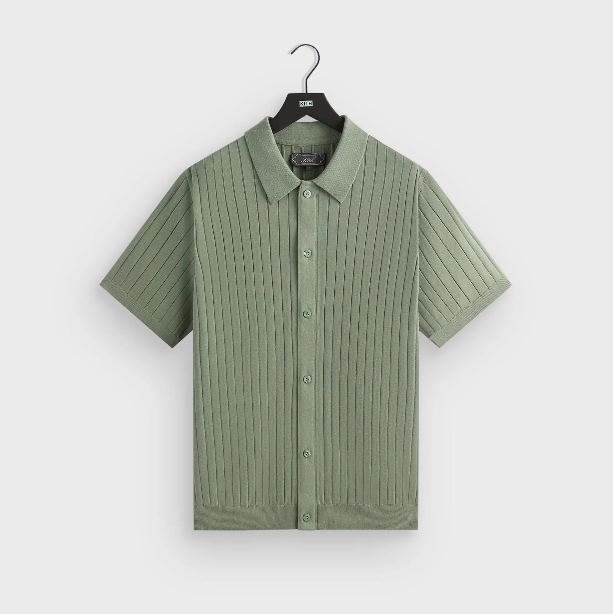 Chemise boutonnée à rayures en tricot Kith Rhys
