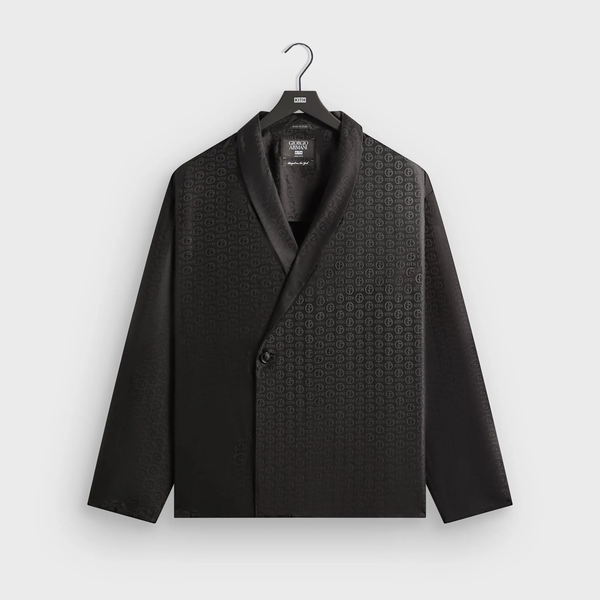 Chemise croisée à manches longues et monogramme Thompson de Giorgio Armani & Kith