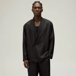 Chemise croisée à manches longues et monogramme Thompson de Giorgio Armani & Kith