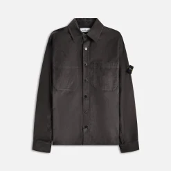 Chemise en micro-velours côtelé de coton