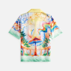 Chemise à manches courtes et col cubain