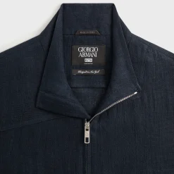 Chemise zippée Colton en maille ajourée Giorgio Armani & Kith