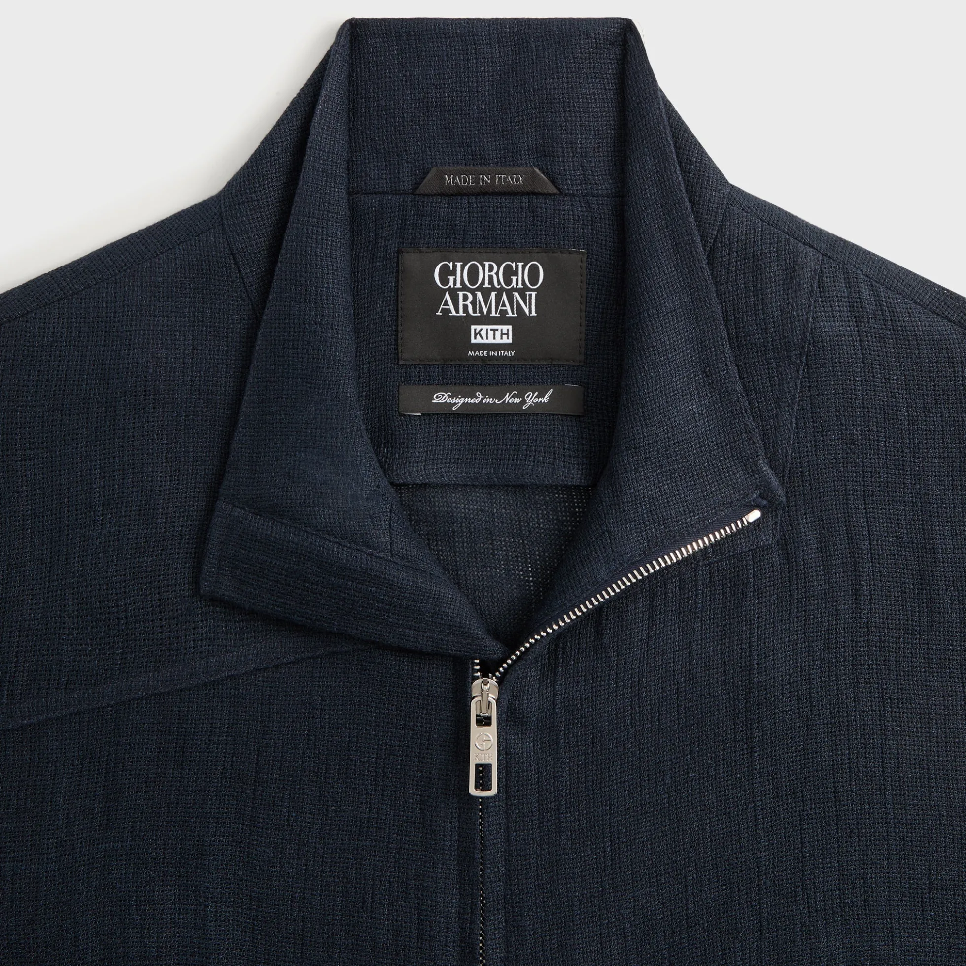 Chemise zippée Colton en maille ajourée Giorgio Armani & Kith