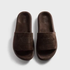 Claquettes en daim Giorgio Armani & Kith