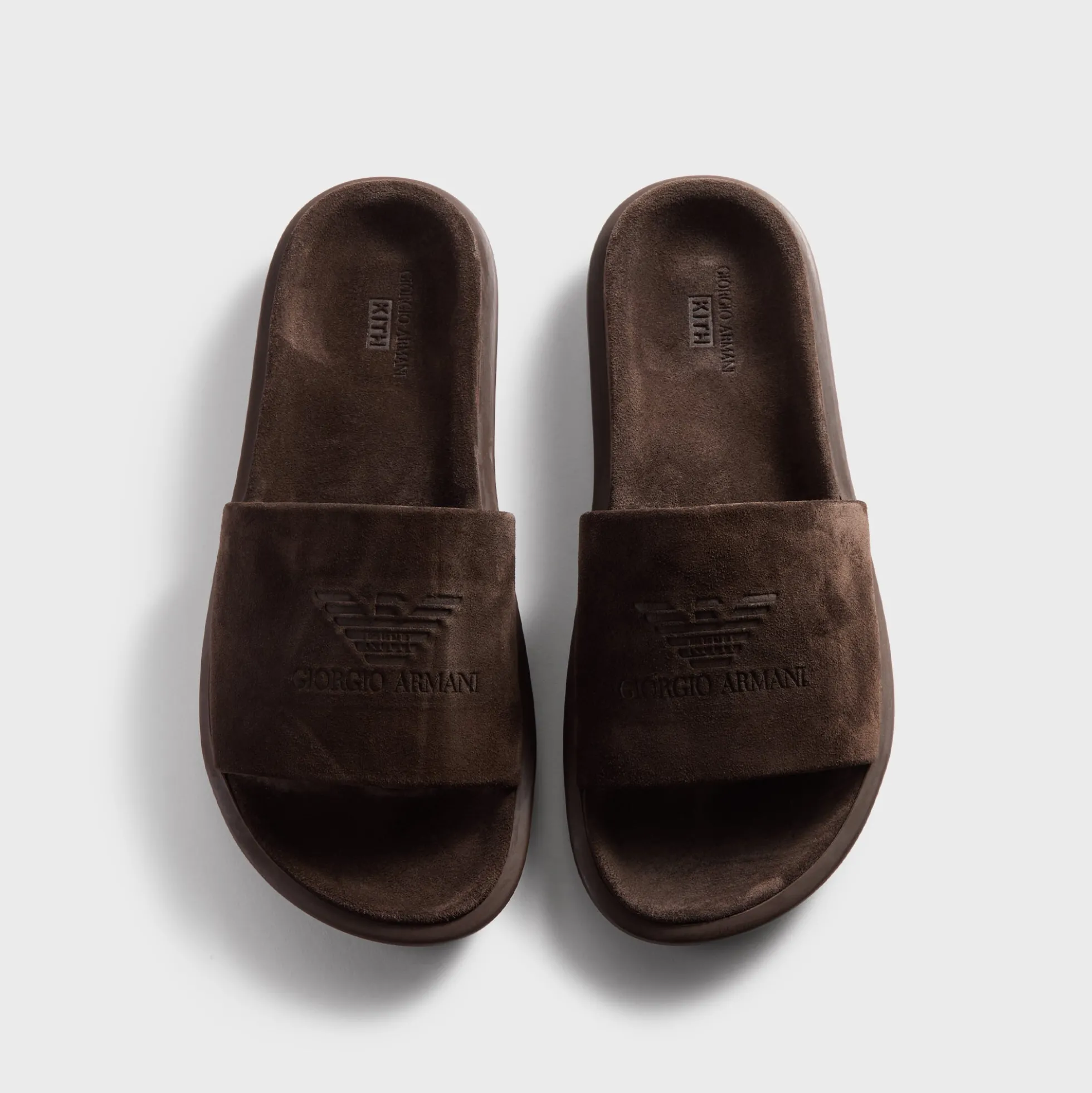 Claquettes en daim Giorgio Armani & Kith