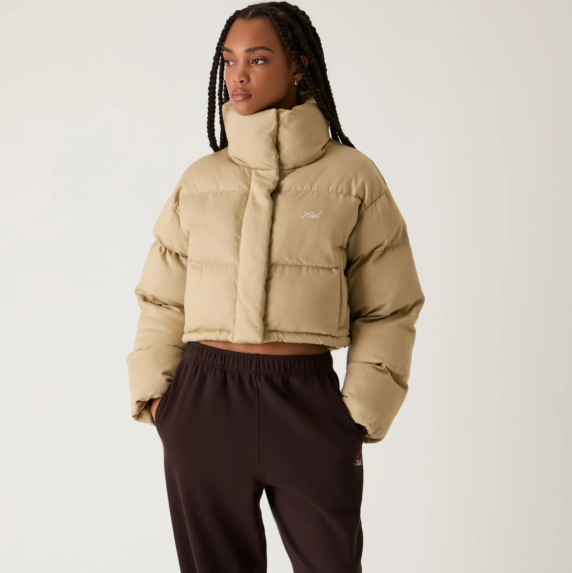 Doudoune courte en jean Kith Shae pour femme