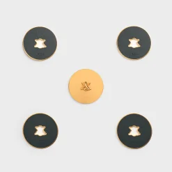 Ensemble de 4 sous-verres en cuir Kith Crest