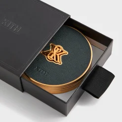Ensemble de 4 sous-verres en cuir Kith Crest