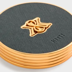 Ensemble de 4 sous-verres en cuir Kith Crest