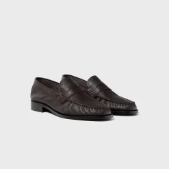 Ezra Pebble Pleated Penny Loafer