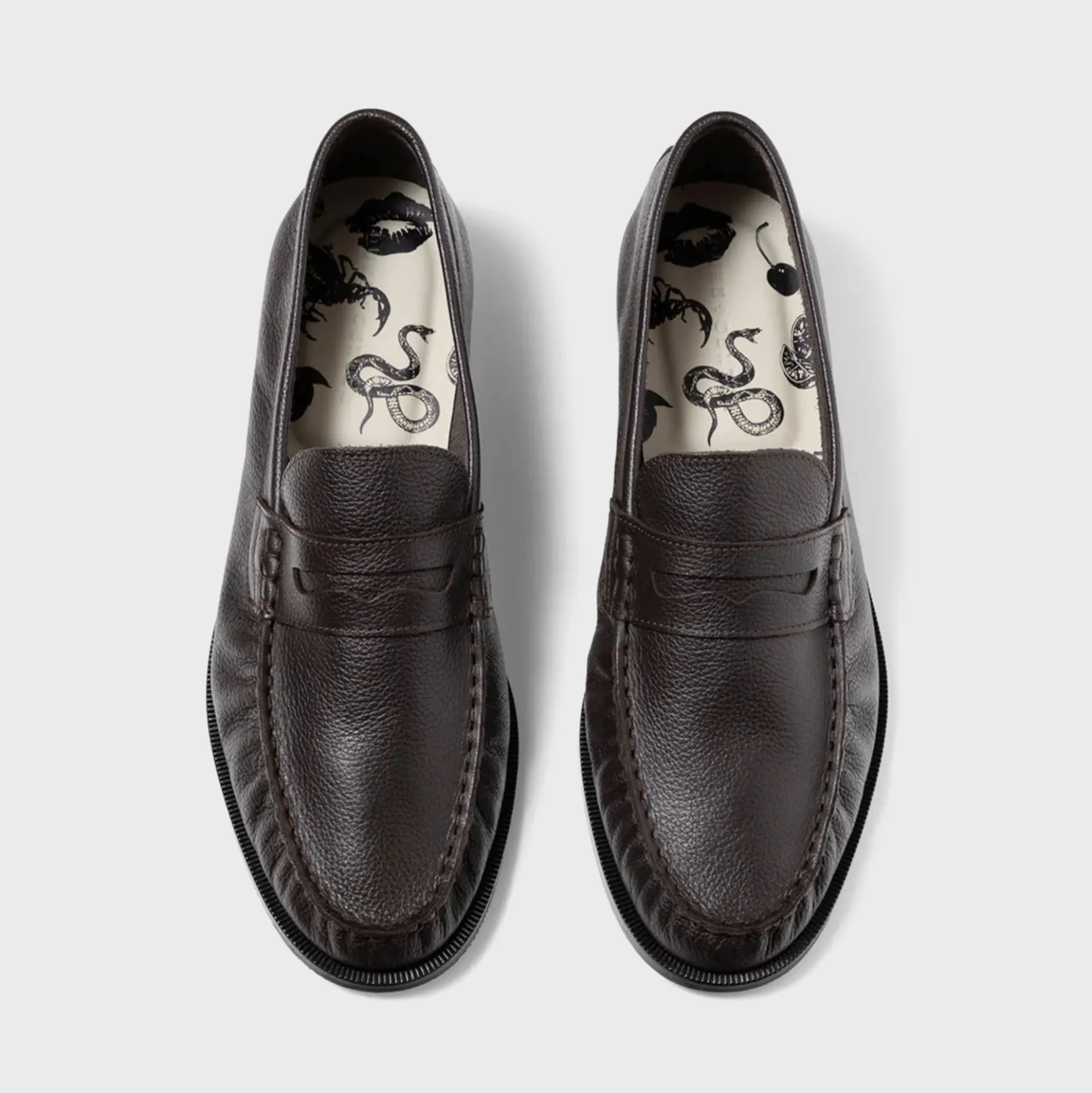 Ezra Pebble Pleated Penny Loafer
