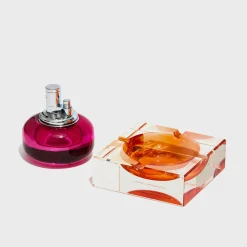 Glass Tabletop And Ashtray Set