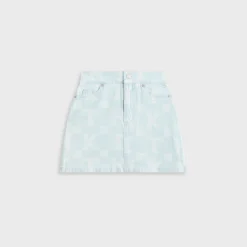 Jupe en jean monogrammée Kith Kids
