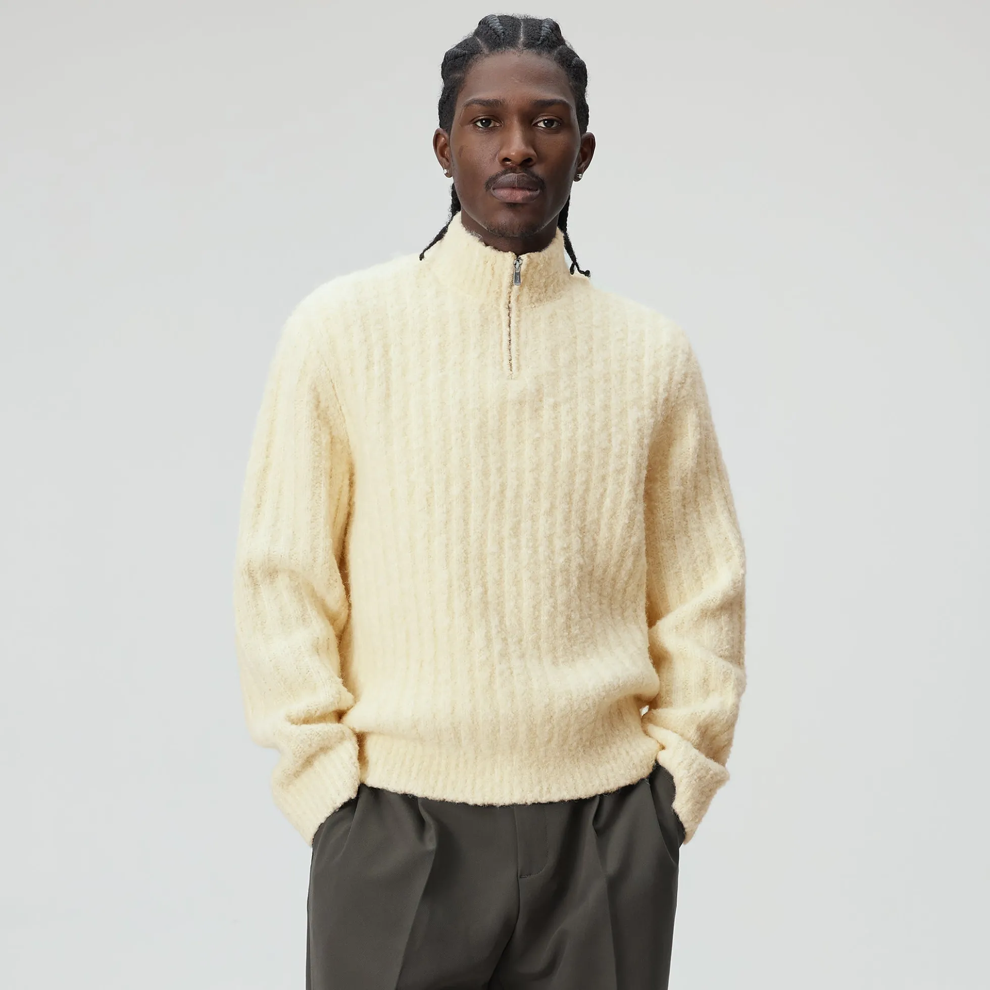 &Kin Boucle Wyatt Quarter Zip