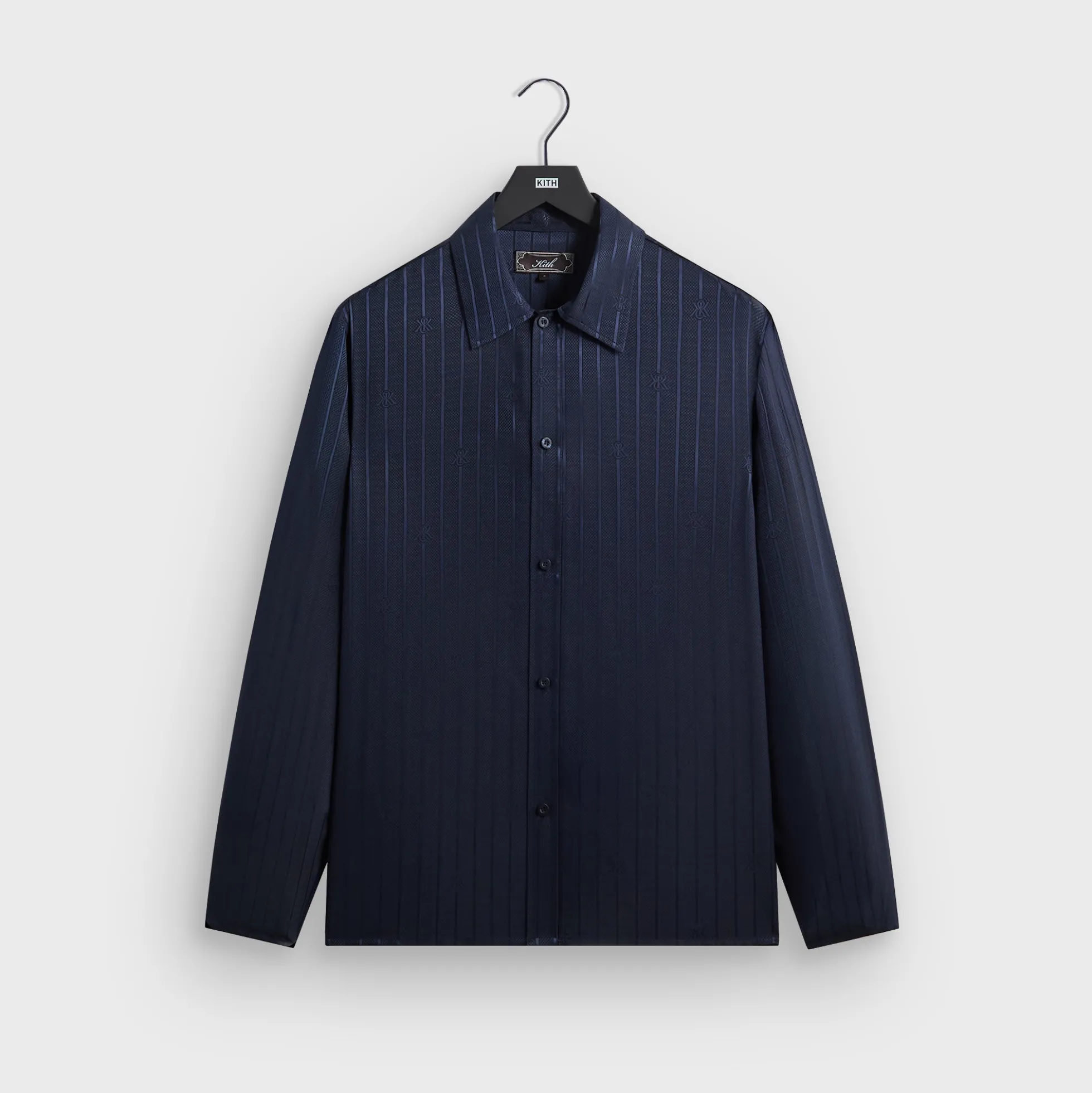 Kith Crest Logo Long Sleeve Boxy Collared Overshirt