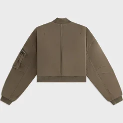 Kith Femme Loren Veste Bomber Courte en Daim