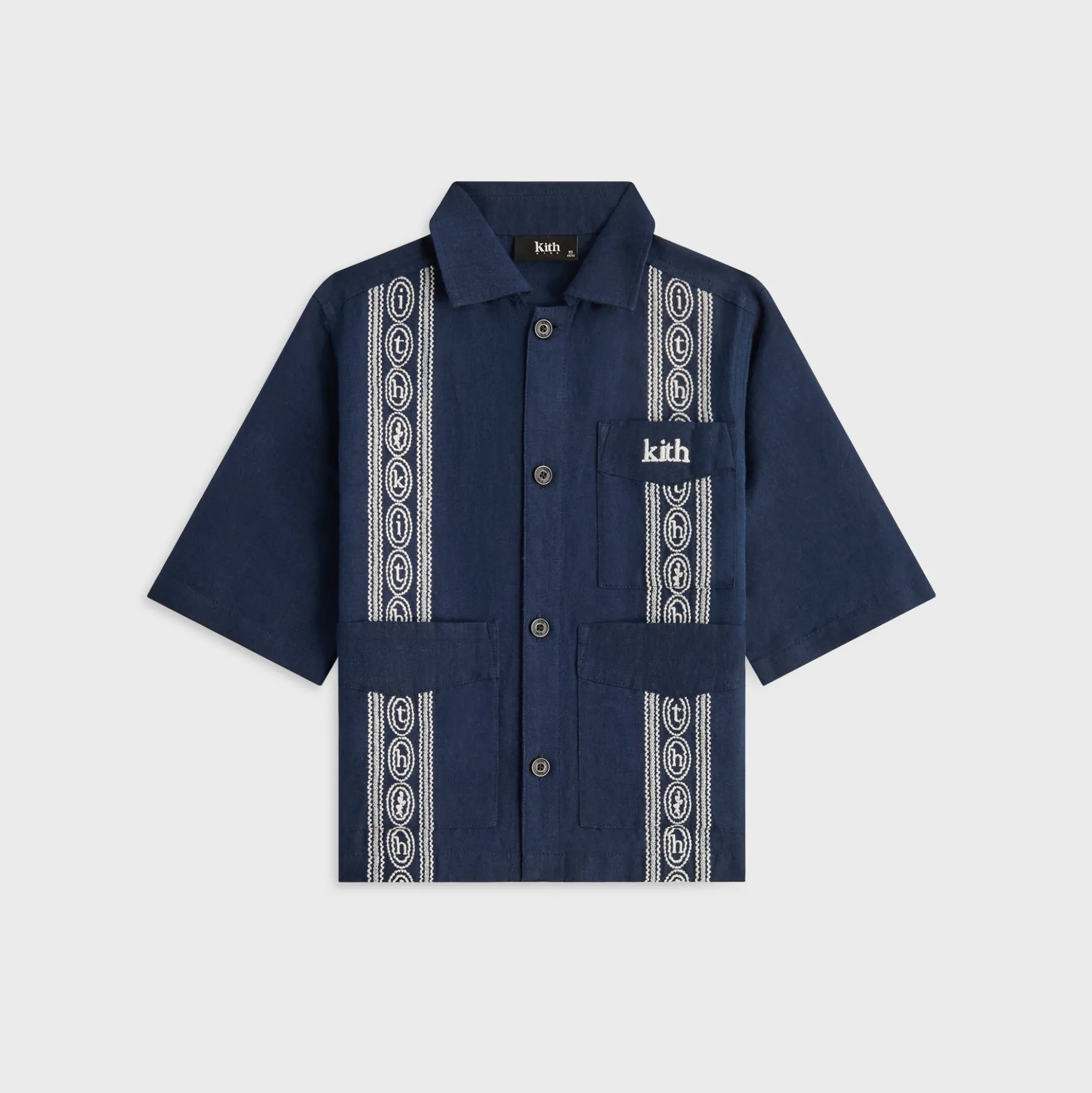 Kith Kids Novelty Embroidered Bennet Collared Shirt
