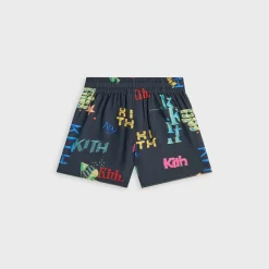 Kith Kids Thompson Camp Tossed Monogram Short