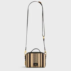 Kith Striped Raffia Double Zip Crossbody