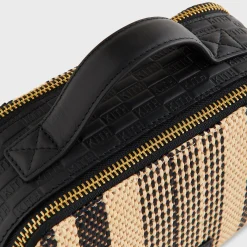 Kith Striped Raffia Double Zip Crossbody