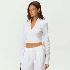 Kith Women Kairi Poplin Wrap Shirt
