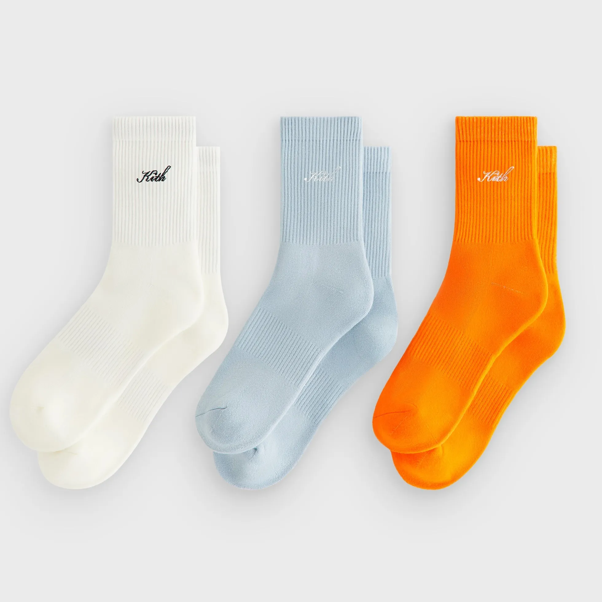Kith Women 3-Pack Lightweight Cotton Classic Crew Sock