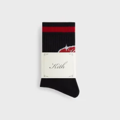 Lot de 3 paires de chaussettes mi-mollet rayées en coton Kith
