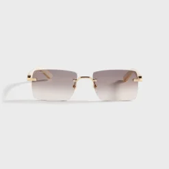 Lunettes de soleil à monture rectangulaire