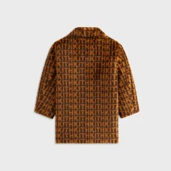 Manteau Royce monogrammé en fausse fourrure Kith Kids