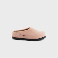 Mules GS Fussbett en poil de poney rose