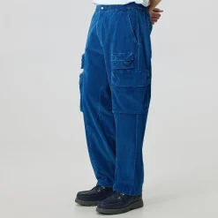Pantalon cargo Chauncey en velours côtelé indigo Kith