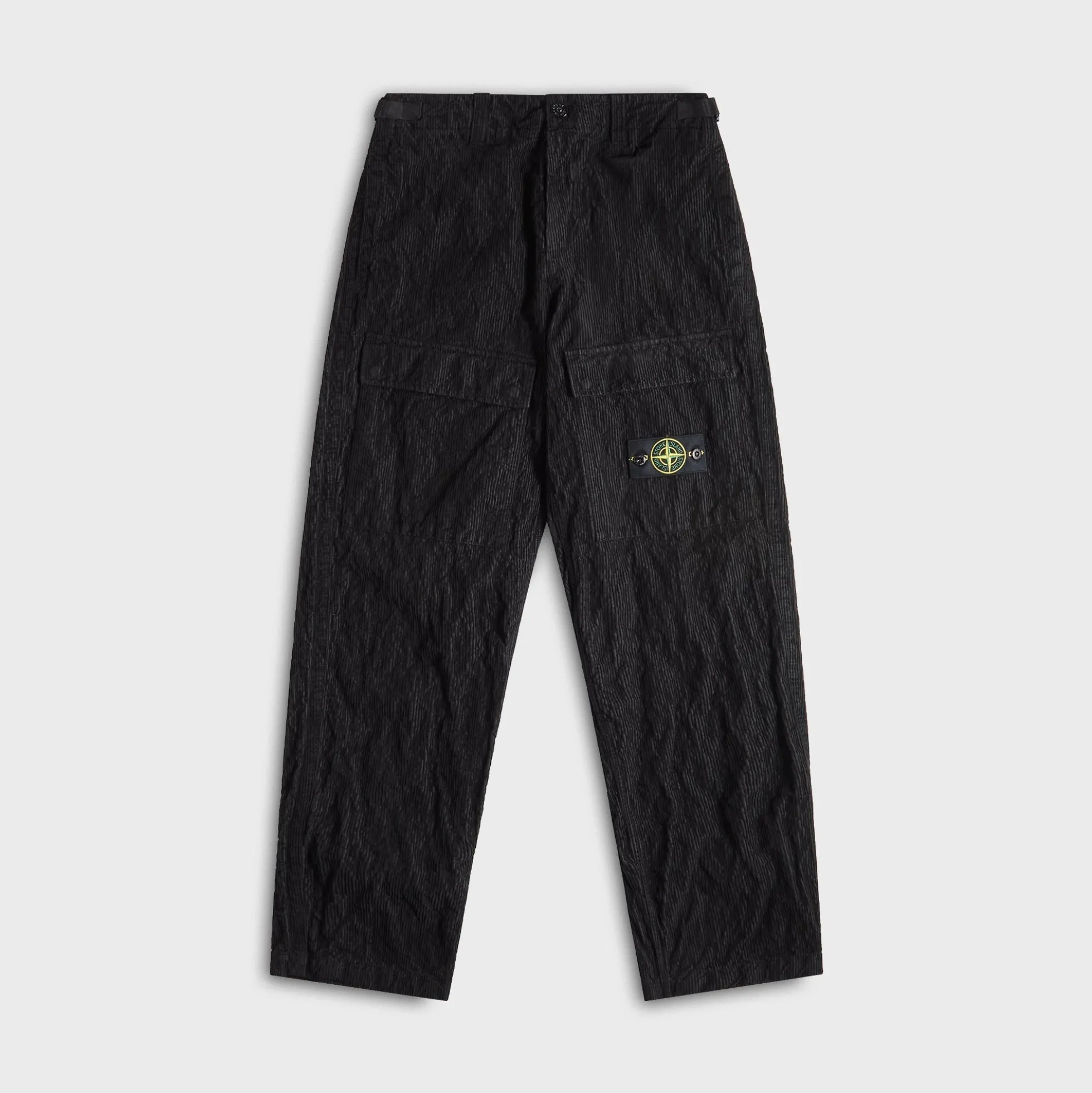 Pantalon en velours côtelé froissé