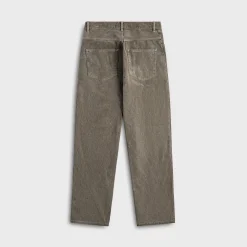 Pantalon large 5P en velours côtelé Finx teint par pigmentation