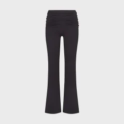 Pantalon mat à taille évasée repliable