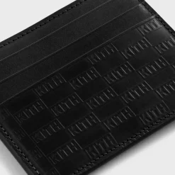 Porte-cartes en cuir monogrammé Kith
