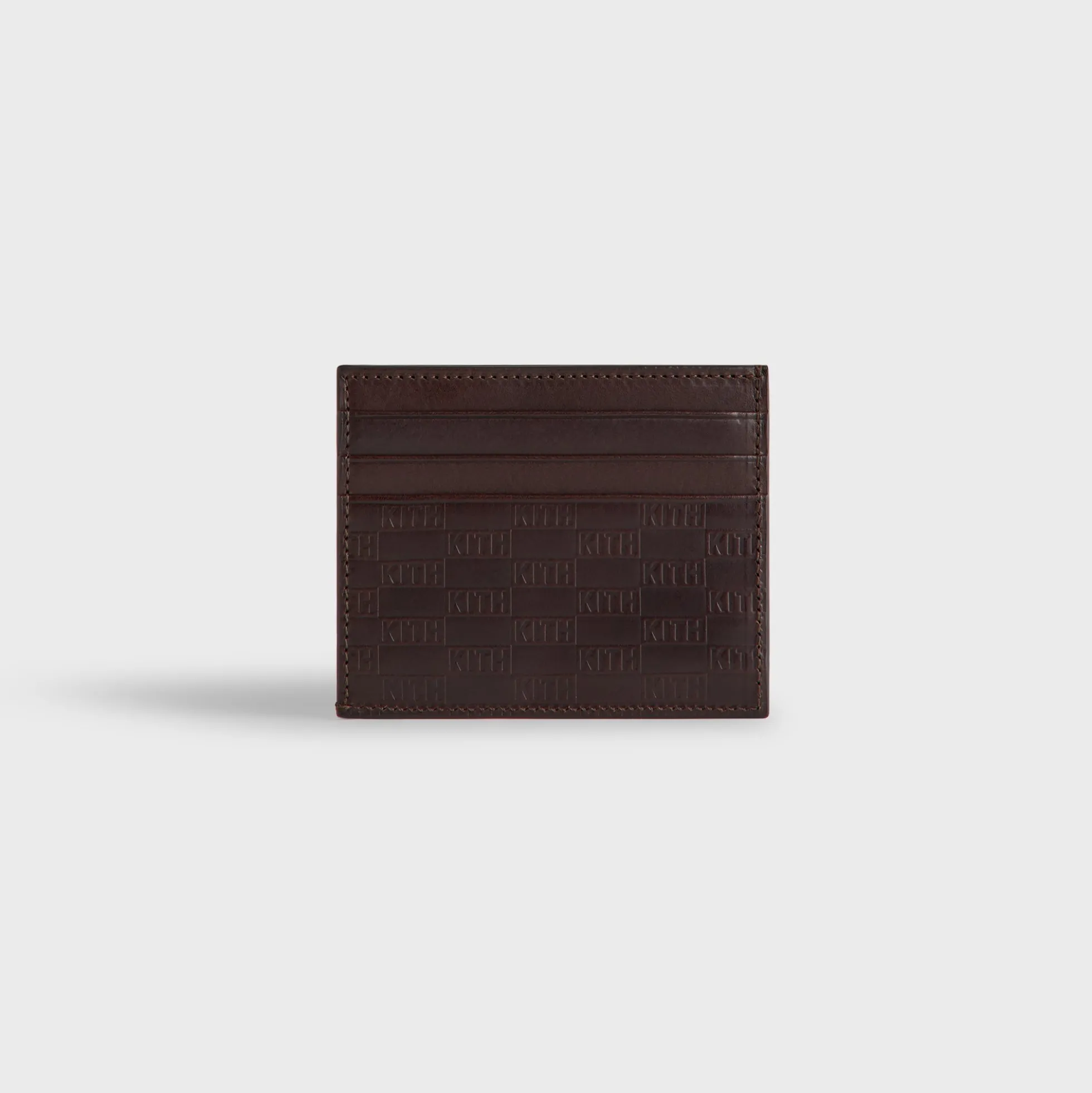 Porte-cartes en cuir monogrammé Kith